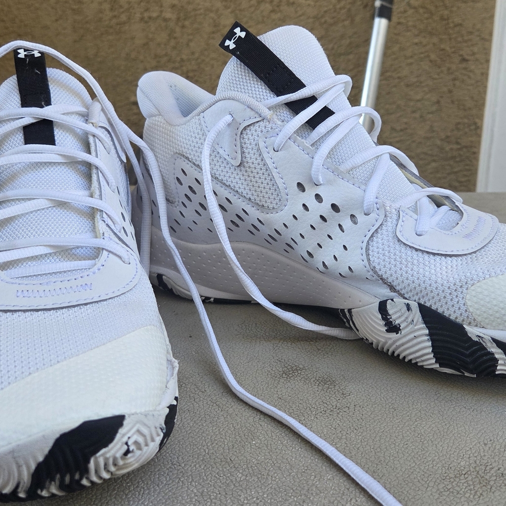 Under Armour White and Black Athletic Shoes